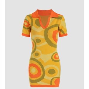 NWT! Medium Sunburst Knitted Mini Dress